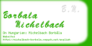 borbala michelbach business card